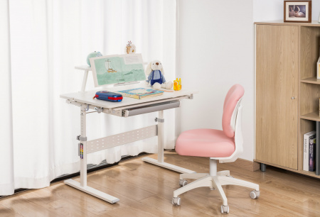 Кресло детское Cactus CS-CHR-3594PK розовый крестов. пластик белый