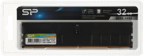Память DDR5 32GB 5600MHz Silicon Power SP032GBLVU560F02 RTL PC5-44800 CL46 DIMM 288-pin 1.1В dual ra
