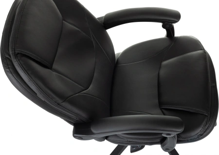 Кресло руководителя Бюрократ CH-868N-BF черный эко.кожа крестов. пластик подст.для ног