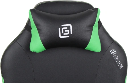 Кресло игровое Оклик Cooldown черный/зеленый сиденье черный/зеленый искусст.кожа/сетка с подголов. к