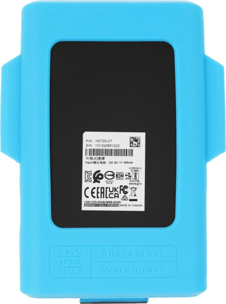 Жесткий диск A-Data USB 3.0 2Tb AHD720-2TU31-CBL HD720 DashDrive Durable (5400rpm) 2.5" синий