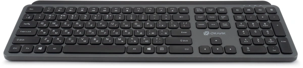 Клавиатура Оклик K859W черный/серый USB беспроводная slim Multimedia (2002136)