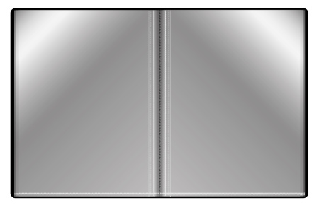 Папка с 40 прозр.вклад. Бюрократ -BPV40BLCK A4 пластик 0.65мм торц.карм с бум. встав черный