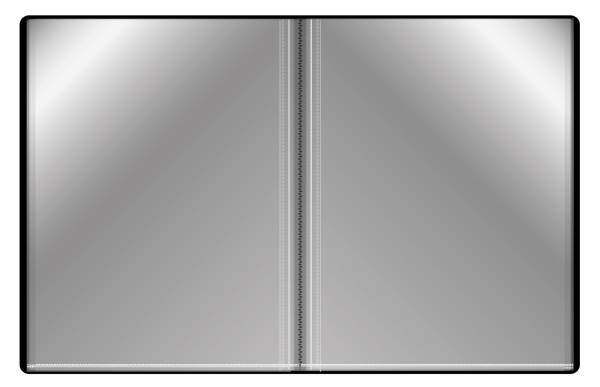 Папка с 40 прозр.вклад. Бюрократ -BPV40BLCK A4 пластик 0.65мм торц.карм с бум. встав черный