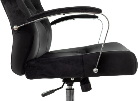 Кресло руководителя Бюрократ T-9928SL Fabric черный Italia Black крестов. металл хром