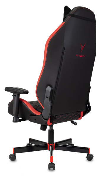Кресло игровое Knight Neon черный/красный соты эко.кожа с подголов. крестов. металл