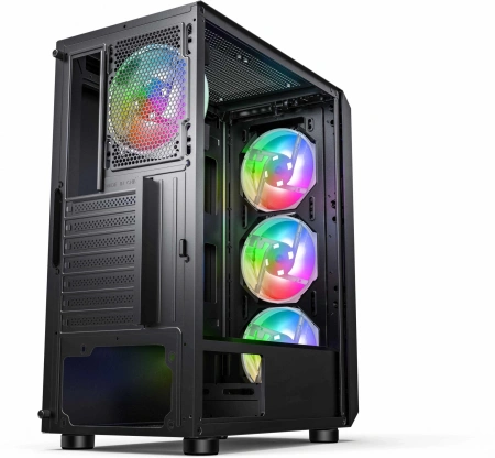 Корпус Accord 3338 черный без БП ATX 1xUSB2.0 1xUSB3.0 1xUSB3.1 audio bott PSU