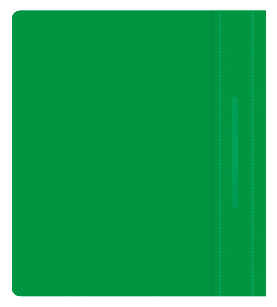 Папка-скоросшиватель Бюрократ Люкс -PSL20A5GRN A5 прозрач.верх.лист пластик зеленый 0.14/0.18