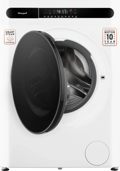 Стиральная машина Weissgauff WMD 45148 Inverter Steam класс: B загр.фронтальная макс.:8кг (с сушкой) белый