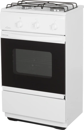 Плита Газовая Flama CG 3202 W белый реш.сталь