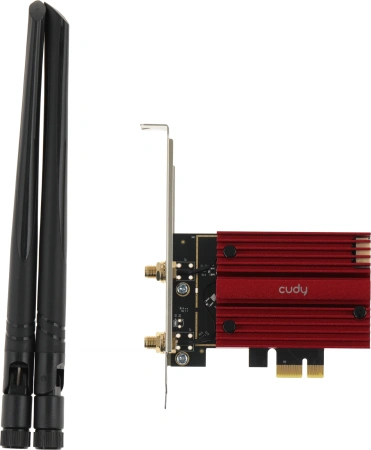 Сетевой адаптер Wi-Fi + Bluetooth Cudy WE3000S АХ5400 PCI Express (ант.внеш.съем) 2ант.