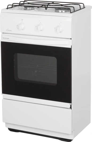 Плита Газовая Flama CG 3202 W белый реш.сталь
