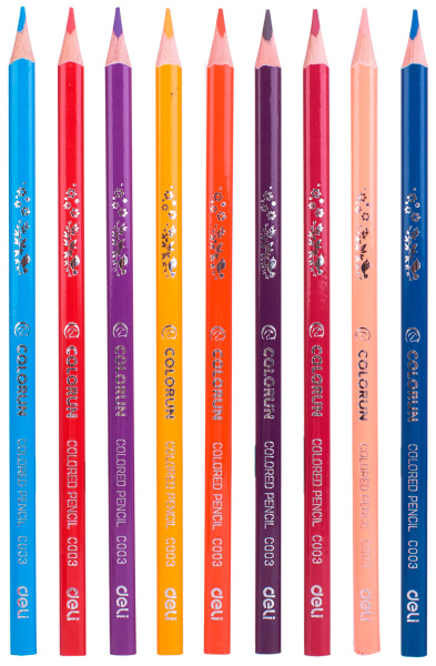 Карандаши цв. Deli EC00310 ColoRun тополь 18цв. коробка/европод.