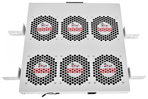 Модуль вентиляторный Rem (R-FAN-6K-1U) 6 вент. с контроллером серый (упак.:1шт)