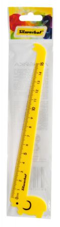 Линейка Silwerhof Zoo 160188 пластик дл.15см
