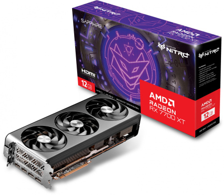Видеокарта Sapphire PCI-E 4.0 11335-02-20G NITRO+ RX 7700 XT GAMING OC AMD RX7700XT 12Gb 192bit GDDR