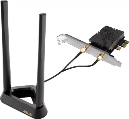 Сетевой адаптер Wi-Fi + Bluetooth Asus PCE-BE92BT BE9400 PCI Express 2ант.