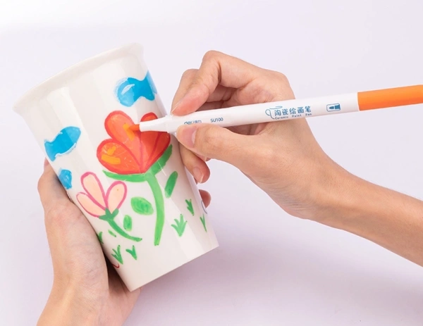 Фломастеры для керамики Deli SU100 невентилир. 5цв. ПВХ-бокс (5шт.)