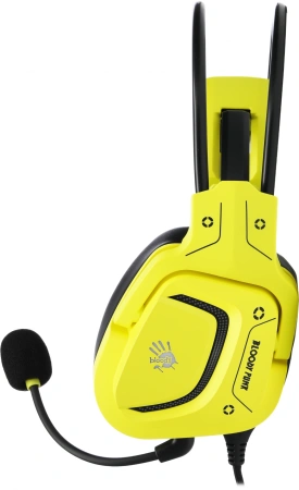 Наушники с микрофоном A4Tech Bloody G575 Punk желтый/черный 2м мониторные USB оголовье (G575 PUNK)