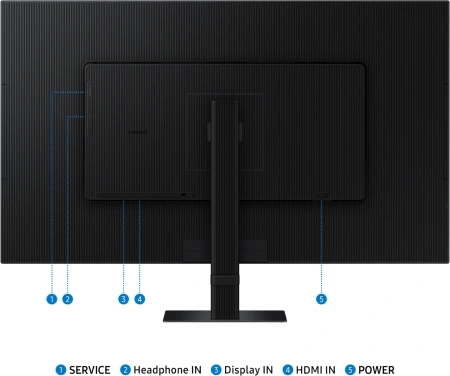 Монитор Samsung 32" ViewFinity S7 S32D700EAIXCI черный VA LED 5ms 16:9 HDMI матовая Piv 350cd 178гр/178гр 3840x2160 60Hz DP 4K 5.9кг