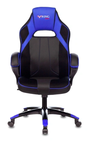 Кресло игровое Zombie VIKING 2 AERO черный/синий текстиль/эко.кожа крестов. пластик