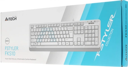 Клавиатура A4Tech Fstyler FKS10 белый/серый USB