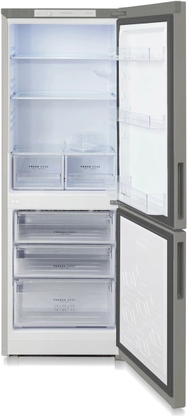 Холодильник Бирюса Б-M6033 2-хкамерн. серебристый металлик (двухкамерный)