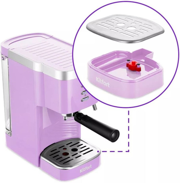 Кофеварка рожковая Kitfort КТ-7114-3 1250Вт фиолетовый