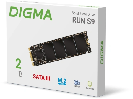 Накопитель SSD Digma SATA-III 2TB DGSR1002TS93T Run S9 M.2 2280