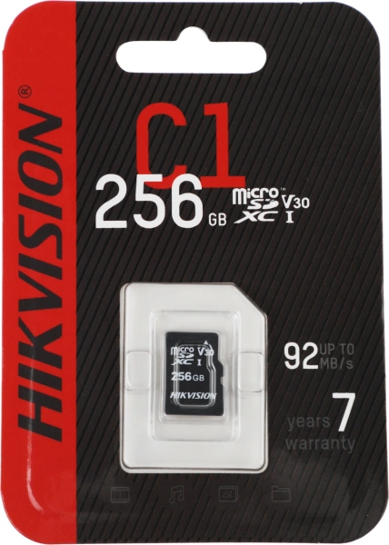 Флеш карта microSDXC 256Gb Class10 Hikvision HS-TF-C1(STD)/256G/ZAZ01X00/OD C1 w/o adapter