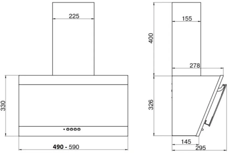 Вытяжка каминная Elikor Титан 50П-430-К3Д белый управление: кнопочное