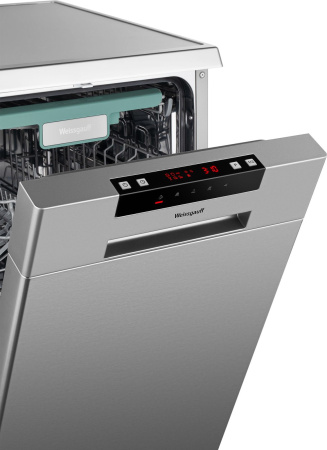 Посудомоечная машина Weissgauff DW 4015 серебристый (узкая)