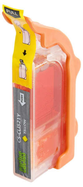 Картридж струйный Cactus CS-CLI521Y желтый (8.4мл) для Canon Pixma MP540/MP550/MP620/MP630/MP640/MP660/MP980/MP990/iP3600/iP4600/iP4700/MX860