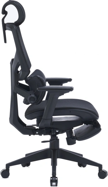 Кресло Cactus CS-CHR-MC01-BK черный сет./эко.кожа с подголов. крестов. пластик