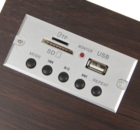 Радиоприемник настольный Hyundai H-SRS200 вишня USB SD/microSD