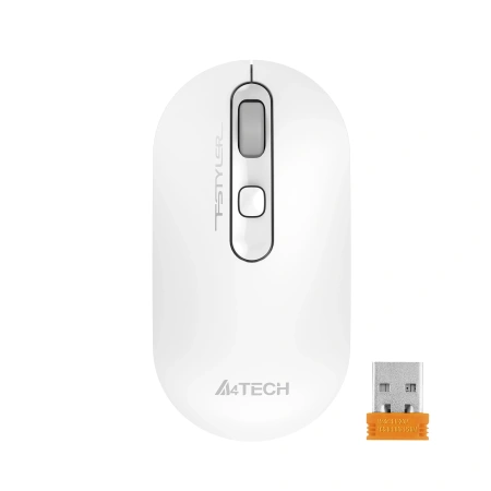 Мышь A4Tech Fstyler FG20 белый оптическая (2000dpi) беспроводная USB для ноутбука (4but)