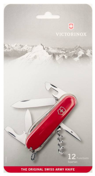 Нож перочинный Victorinox Spartan (1.3603.B1) 91мм 12функц. красный блистер