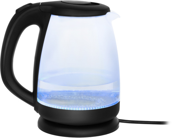 Чайник электрический Hyundai HYK-G1001 1.7л. 2200Вт черный (корпус: стекло)