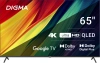 Телевизор QLED Digma 65" DM-LED65UQB31 Google TV Frameless Metal черный/черный 4K Ultra HD 60Hz MEMC DVB-T DVB-T2 DVB-C DVB-S DVB-S2 USB WiFi Smart TV