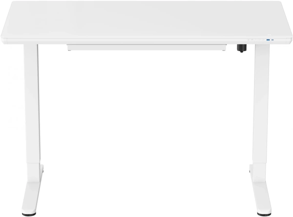 Стол для компьютера Cactus CS-EGD-WWT столешница стекло белый каркас белый