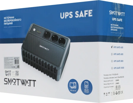 Источник бесперебойного питания Smartwatt Safe 400 240Вт 400ВА черный