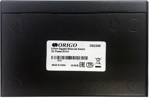 Коммутатор Origo OS2205 OS2205/A2A (L2) 5x1Гбит/с неуправляемый