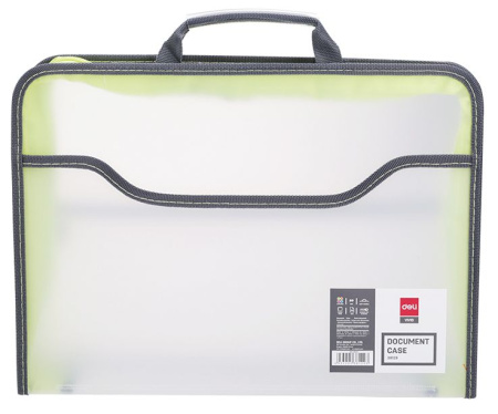 Папка-портфель Deli E38129 1 отдел. A4 полипропилен 0.65мм ассорти