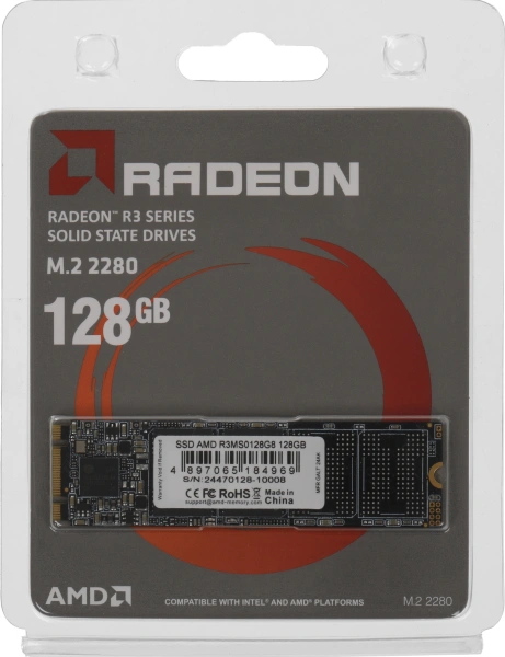 Накопитель SSD AMD SATA 128GB R3MS0128G8 Radeon M.2 2280