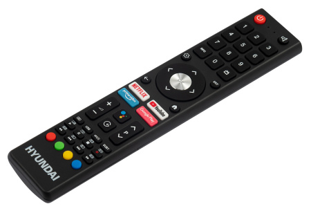 Телевизор QLED Hyundai 55" H-LED55QBU7500 Android TV Frameless черный 4K Ultra HD 60Hz DVB-T DVB-T2 DVB-C DVB-S DVB-S2 USB WiFi Smart TV