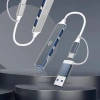 Разветвитель USB-C Digma DHUB-4USB-AC-3.0 4порт. черный