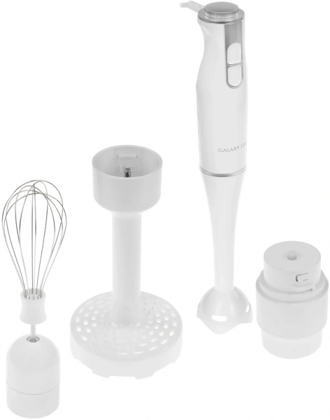 Блендер погружной Galaxy Line GL 2104 800Вт белый/серебристый