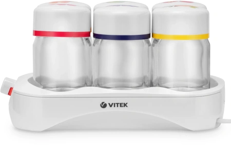 Йогуртница Vitek VT-2600 27Вт 6б. 165мл упр.:механич. белый