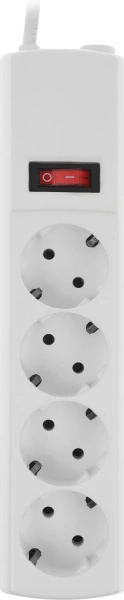 Сетевой фильтр Юнивольт 00-00000387 3м (4 розетки) белый (коробка)