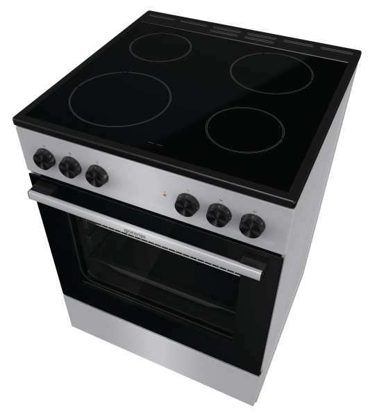 Плита Электрическая Gorenje GEC6A11SG серый стеклокерамика (без крышки)
